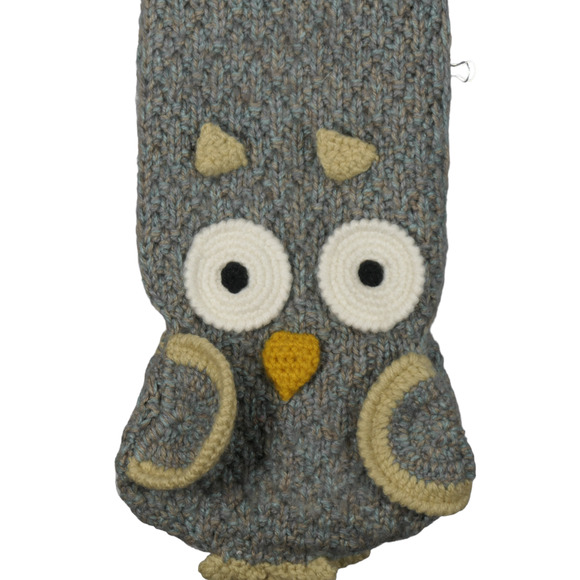 Owl Scarf Crochet Women Kids Teen 76x6.5 Bird Awake Asleep Novelty Gift Cute Fun - Picture 7 of 10